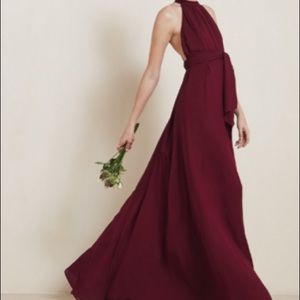 Reformation Isabel Dress - Merlot - XS/S
