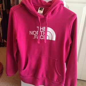 Pink north face hoodie