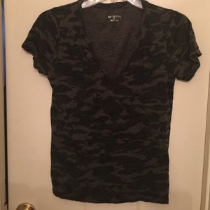 Camo v-neck shirt