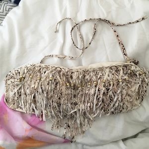 Xhiliration bandeau swim top XL