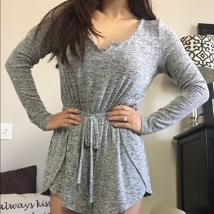 Grey sweater romper