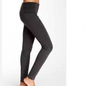 Gray Ponte Elastic Waist Pant