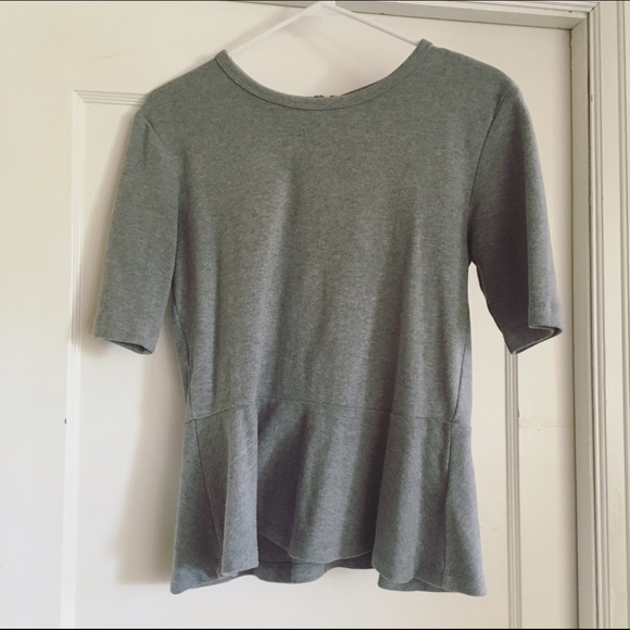 GAP Tops - GAP Gray Peplum Blouse