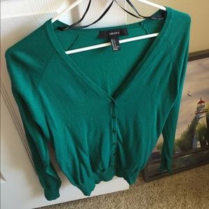 Forest green cardigan