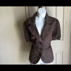 Blazer beige/Brown short sleeve
