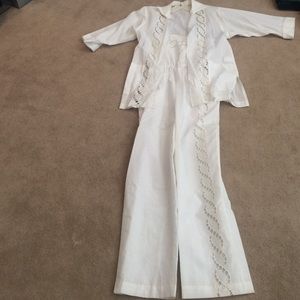 White Detailed size small jumper with Jacket.