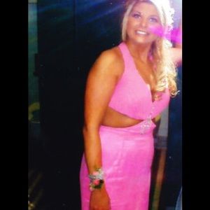Hot pink prom dress size 8