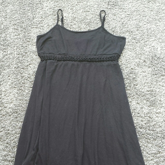 Black hi-low summer dress