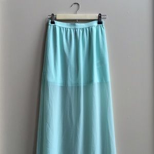 Mint maxi skirt