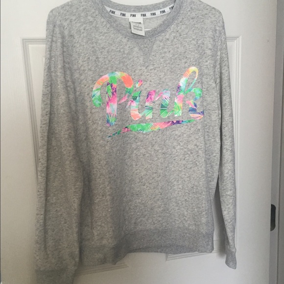 PINK Victoria's Secret Tops - New VS PINK tropical crew pullover size small