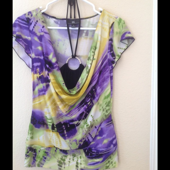 One piece multicolor halter blouse