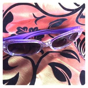 Purple and Clear Diva Sunglasses