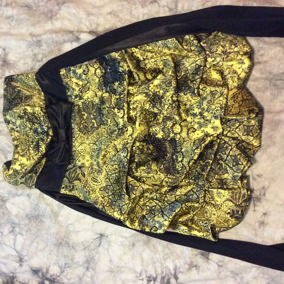 Black and yellow print party dress!
