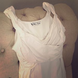 ❤️SOLD❤️ White cotton shirt dress with bra top