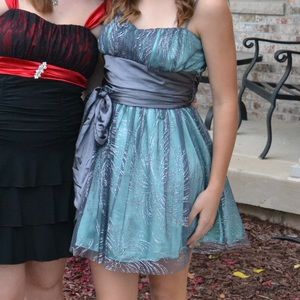 Beautiful silver and Mint dress (on the right)