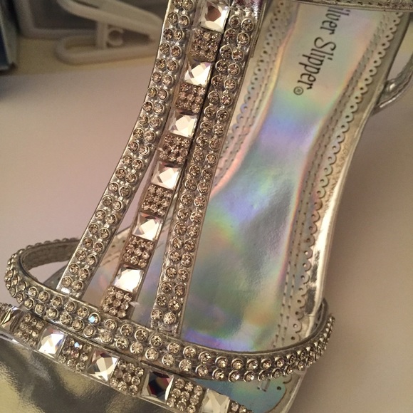 Silver Rhinestone Heels - Picture 3 of 4