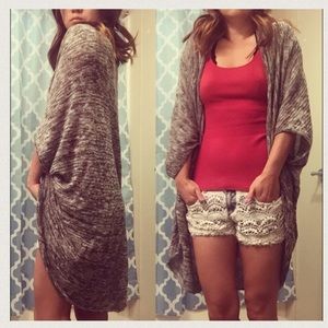 Oversized gray cardigan