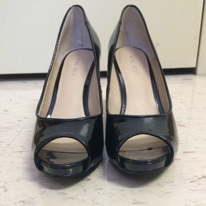 Black peep toe Nine West heels