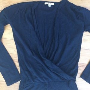 CAbi faux wrap sweater