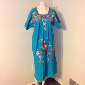 Mexican style embroidered dress