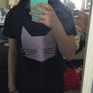 Cute cat crop top - try on pic