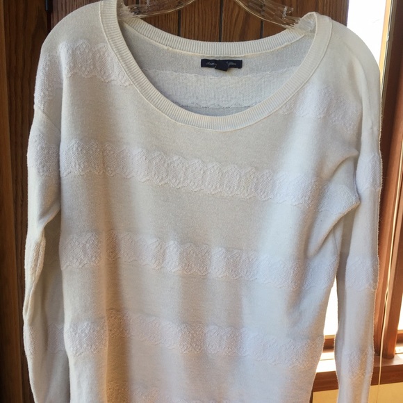 American Eagle Lace Stripe Sweater