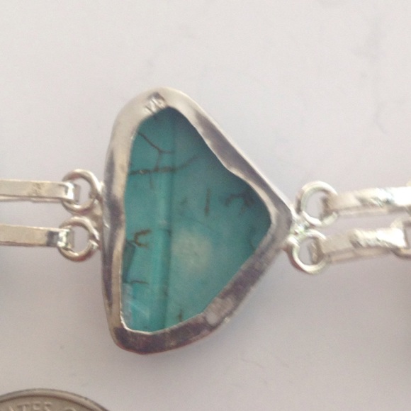 💯% 925 Sterling Silver Turquoise bracelet 💞💙💞 - Picture 4 of 4