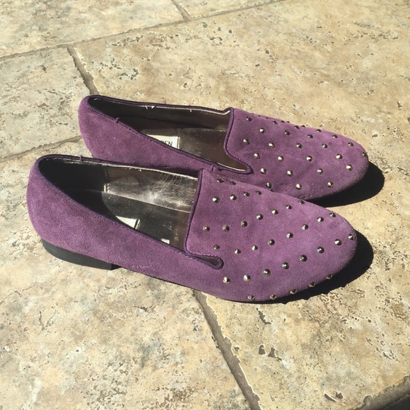 Steve Madden purple loafer shoes Sz 7.5