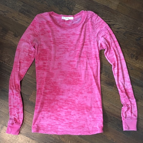 Forever 21 red sheer long sleeve