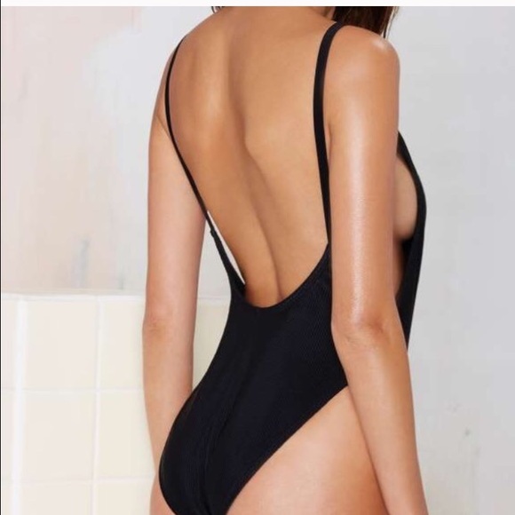 Black one piece swim suit!
