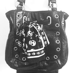 ALDO Grommet & Stud detail Vegan Purse Skull Scarf
