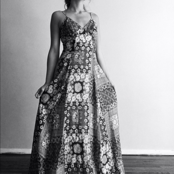 Vintage Dresses & Skirts - Vintage handmade maxi dress spring summer 2/4