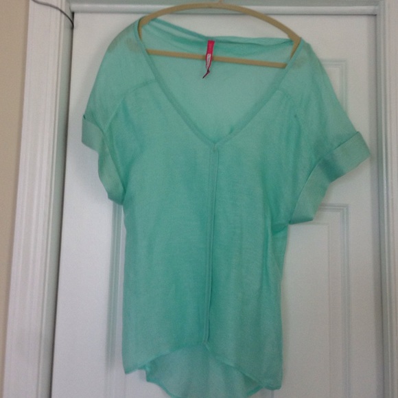 Aqua Linen top