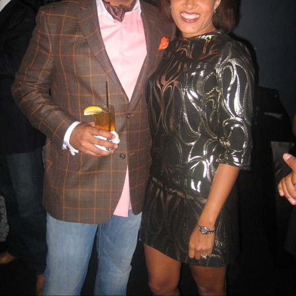 Milly black and gold dress - Picture 3 of 3