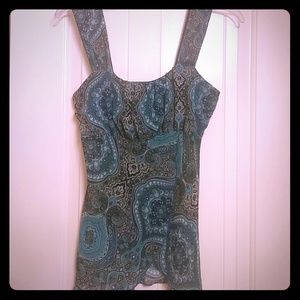 Sheer paisley Tank top