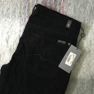 7 for all mankind black cords NWT
