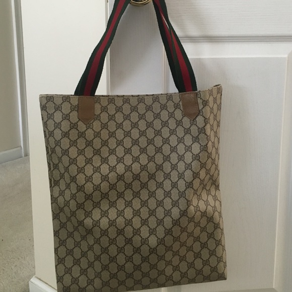 Authentic vintage Gucci tote shopper purse