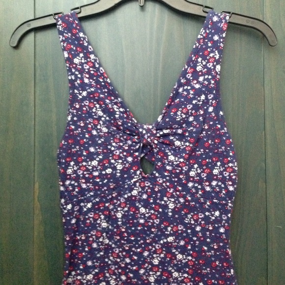 Floral body con cutout dress