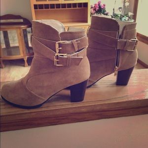 Light brown colored booties