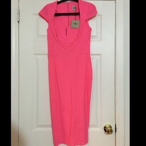 Brand new Hot pink midi asos dress