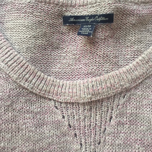 Pink and grey sweater with some silver thread - Picture 3 of 6