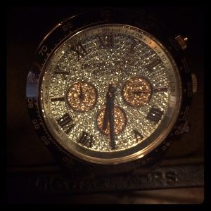 Michael kors layton glitz watch in rose gold