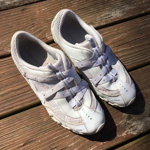 White Slip On Rhine Stone Skechers