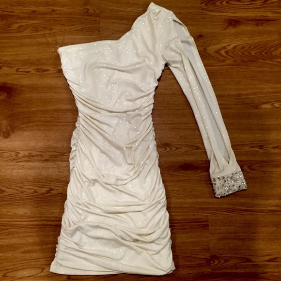 One-Shoulder White Dress