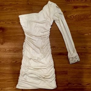 One-Shoulder White Dress