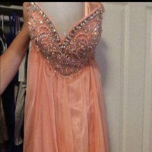 Peach prom dress(long)