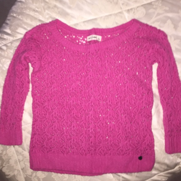 Hot pink sweater Abercombie kids