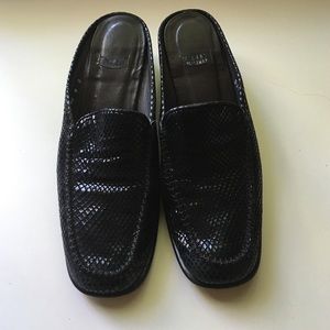 Stuart Weitzman Black Diamondback Mule