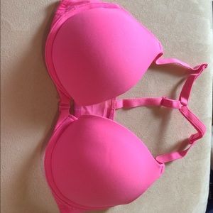32C hot pink VS T back front close push-up bra