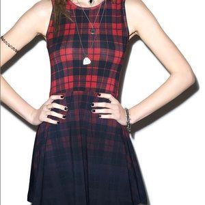 Killstar Clothing ombre plaid dress